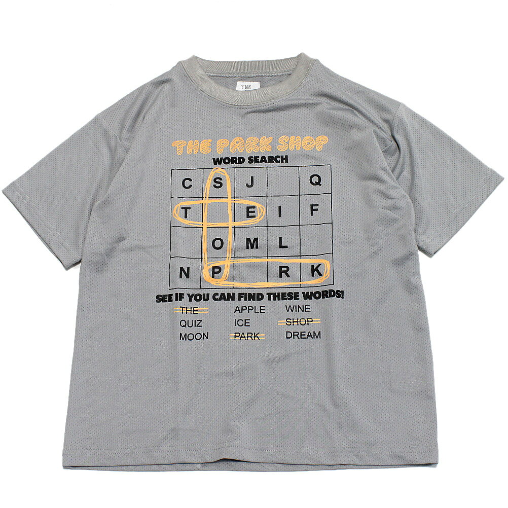 【子ども服/THE PARK SHOP/ザ・パークショップ/子供服/キッズ服】 WORD SEARCH Tシャツ グレー