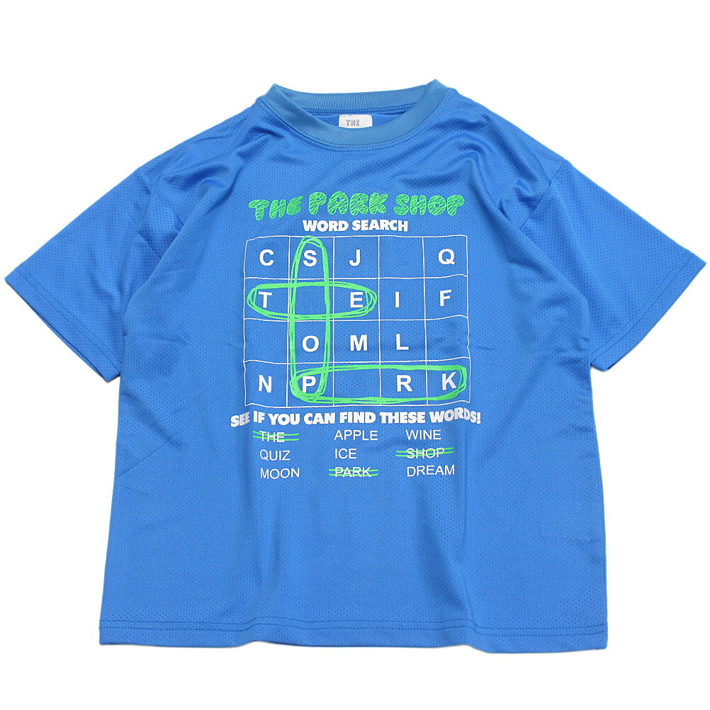 【子ども服/THE PARK SHOP/ザ・パークショップ/子供服/キッズ服】 WORD SEARCH Tシャツ ブルー