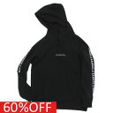 【RAT EFFECT ラットエフェクト 子供服 ジュニア】 セール 【60%OFF】 【KANGOL×RAT EFFECT】袖ロゴラインフーディー ブラック