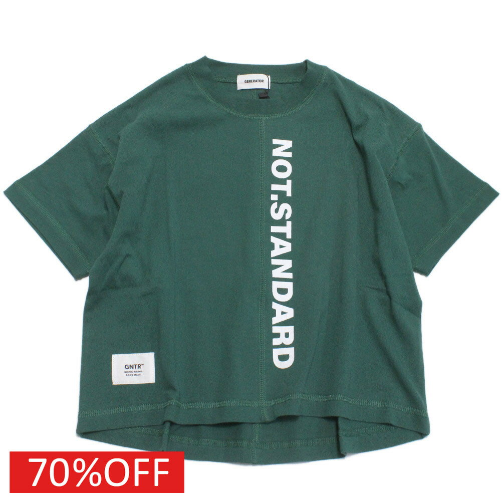 乐天商城 - 【ジェネレーター/子供服/GENERATOR/ジュニア 】 セール 【70%OFF】 フロント切り替えTシャツ グリーン(GN)