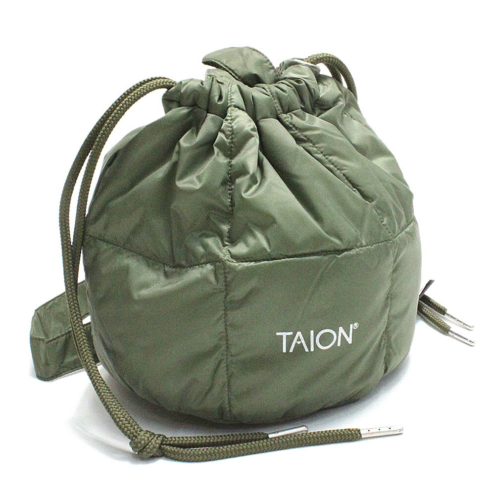 【TAION/タイオン/ダウン/インナーダウン/キッズ/子供服/プレゼント】 ドローストリング ダウンバッグ オリーブ(OLV)