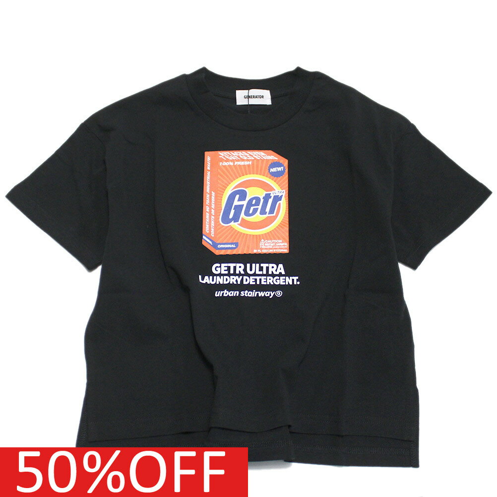 【ジェネレーター/子供服/GENERATOR/ジュニア 】 セール 【50%OFF】 Detergent Tシャツ ブラック(BK)
