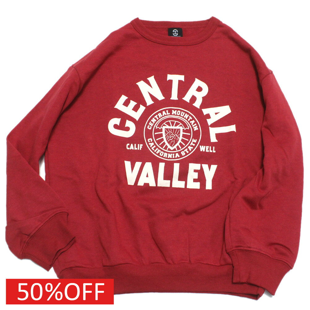 【ZERO standard/子供服/ゼロスタンダード】 セール 【50%OFF】 CENTRAL トレーナー レッド(RE)