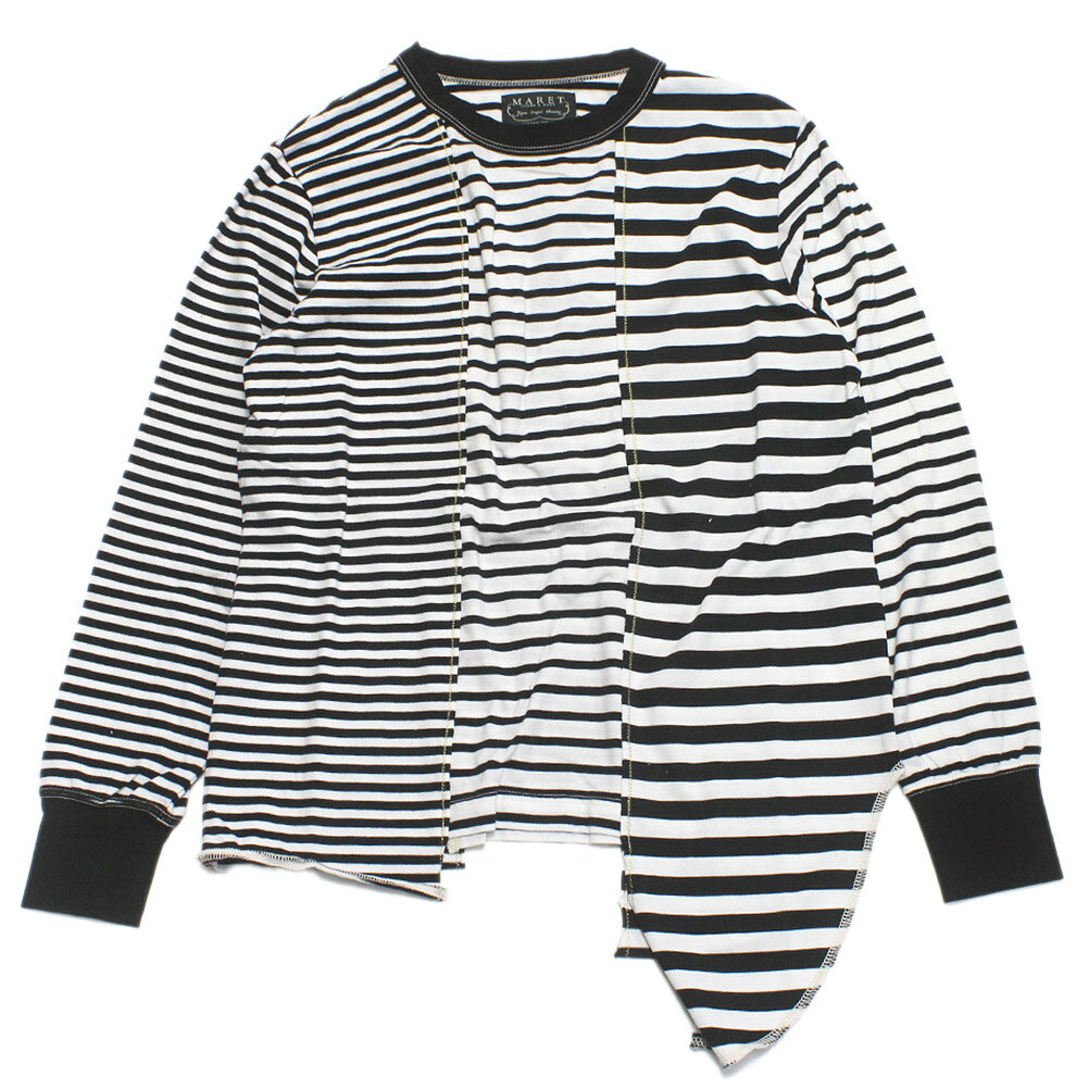 【MARET/マレ/レディース/メンズ/ユニセックス/大人服/オリジナル 】 ボーダーPUT OUT TEE ブラック(2) millibar-10555256 子供服ミリバール パッケージ画像