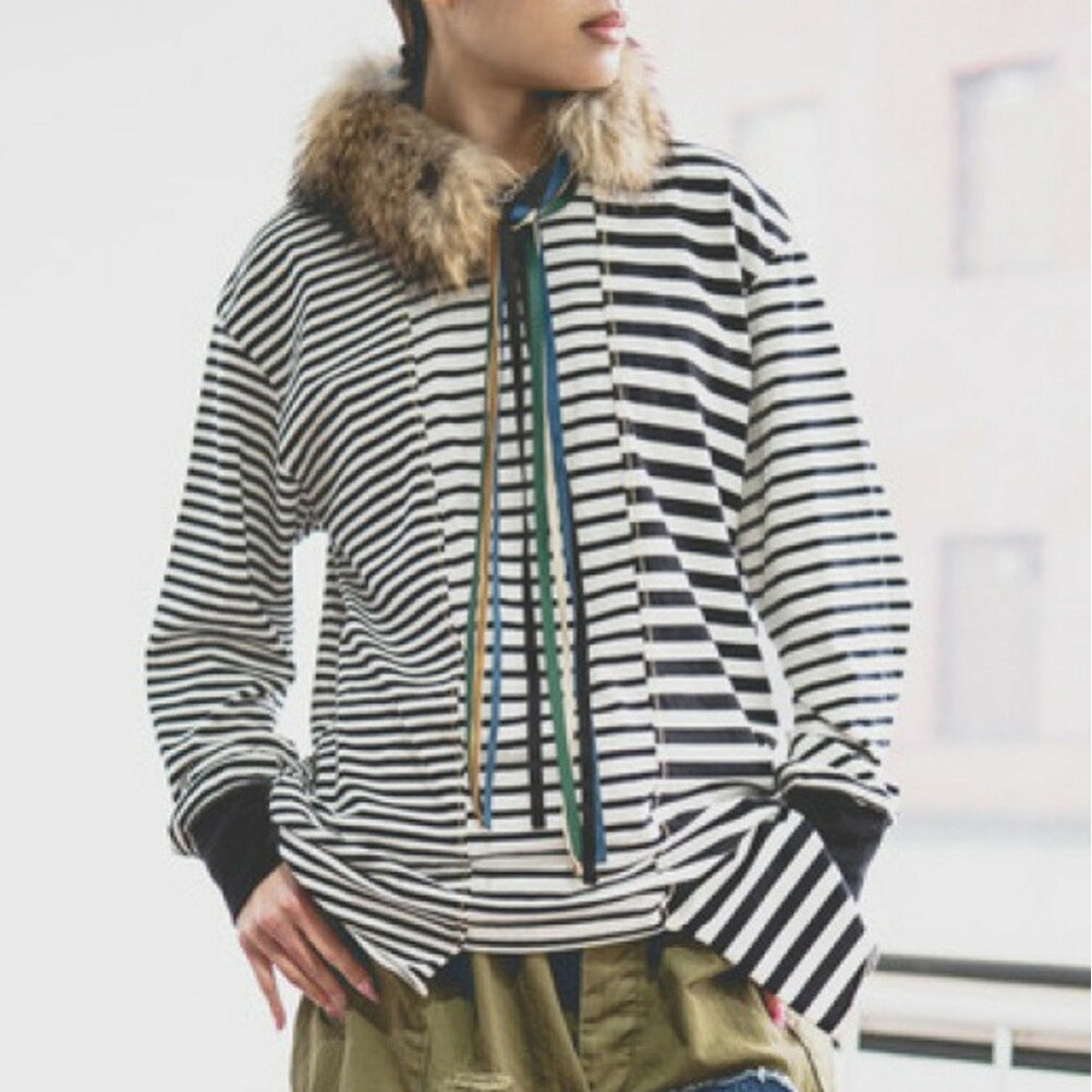 【MARET/マレ/レディース/メンズ/ユニセックス/大人服/オリジナル 】 ボーダーPUT OUT TEE ブラック(2) millibar-10555256 子供服ミリバール サンプル画像2