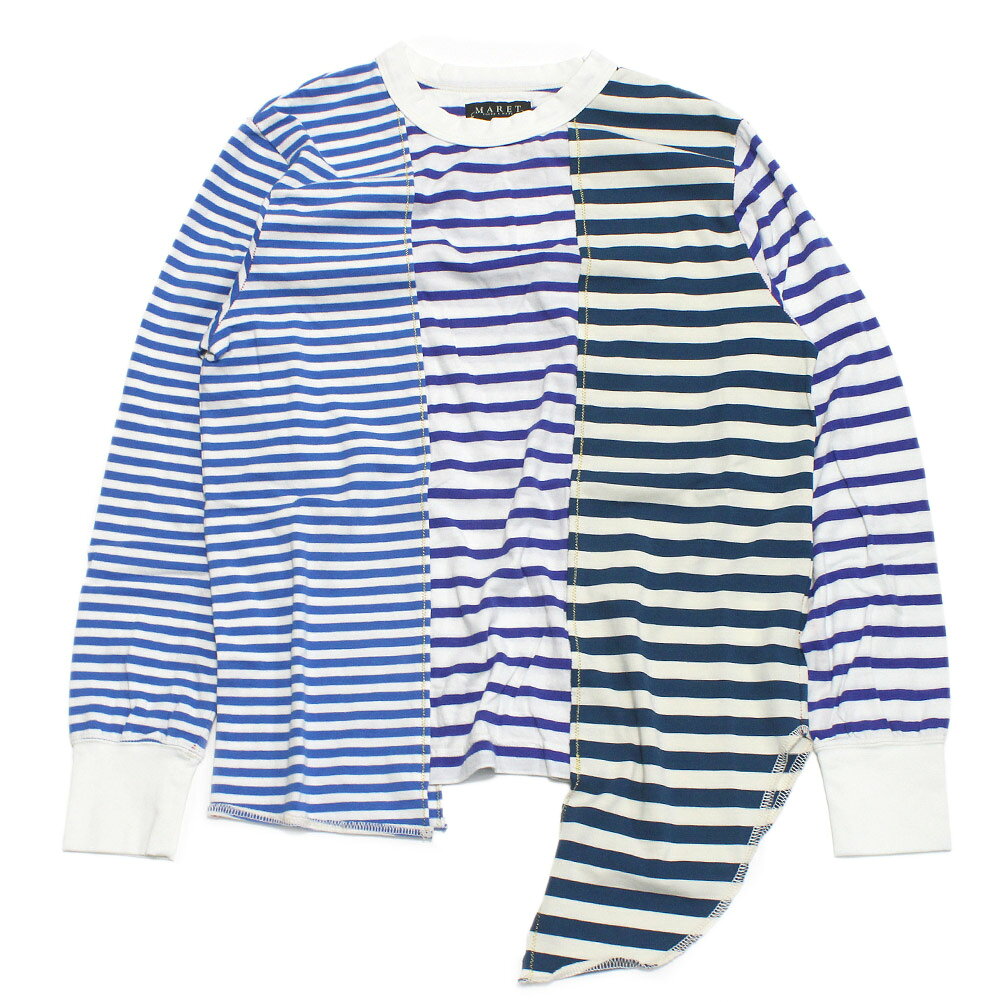 【MARET/マレ/レディース/メンズ/ユニセックス/大人服/オリジナル 】 ボーダーPUT OUT TEE ネイビー(4) millibar-10555257 子供服ミリバール パッケージ画像
