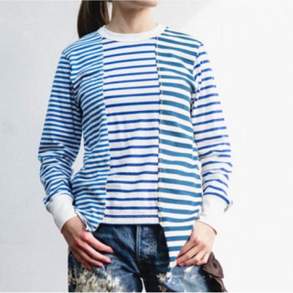【MARET/マレ/レディース/メンズ/ユニセックス/大人服/オリジナル 】 ボーダーPUT OUT TEE ネイビー(4) millibar-10555257 子供服ミリバール サンプル画像2