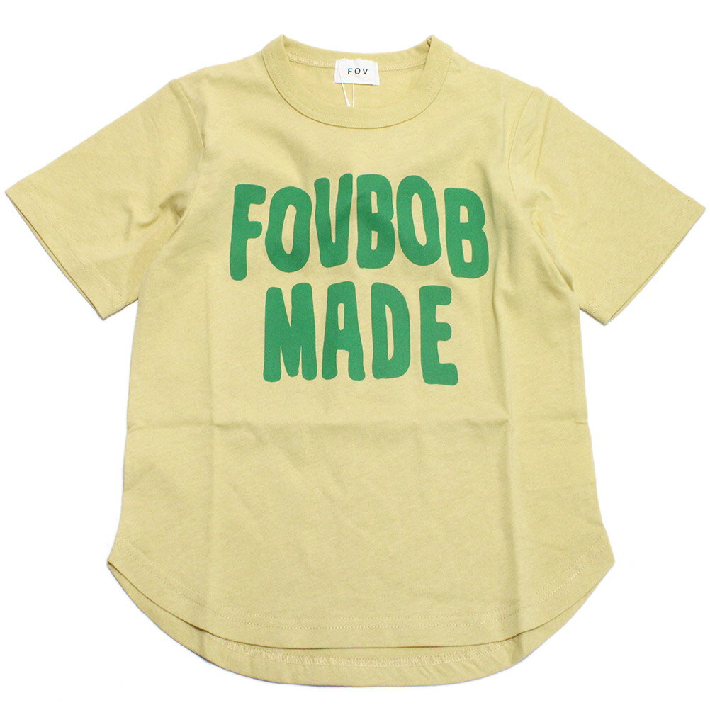 【FOV/フォブ/こども服/キッズ/親子/カジュアル】 あす楽 【FOVBOB】FOVBOB MADE ラウンドTシャツ イエロー(YE)