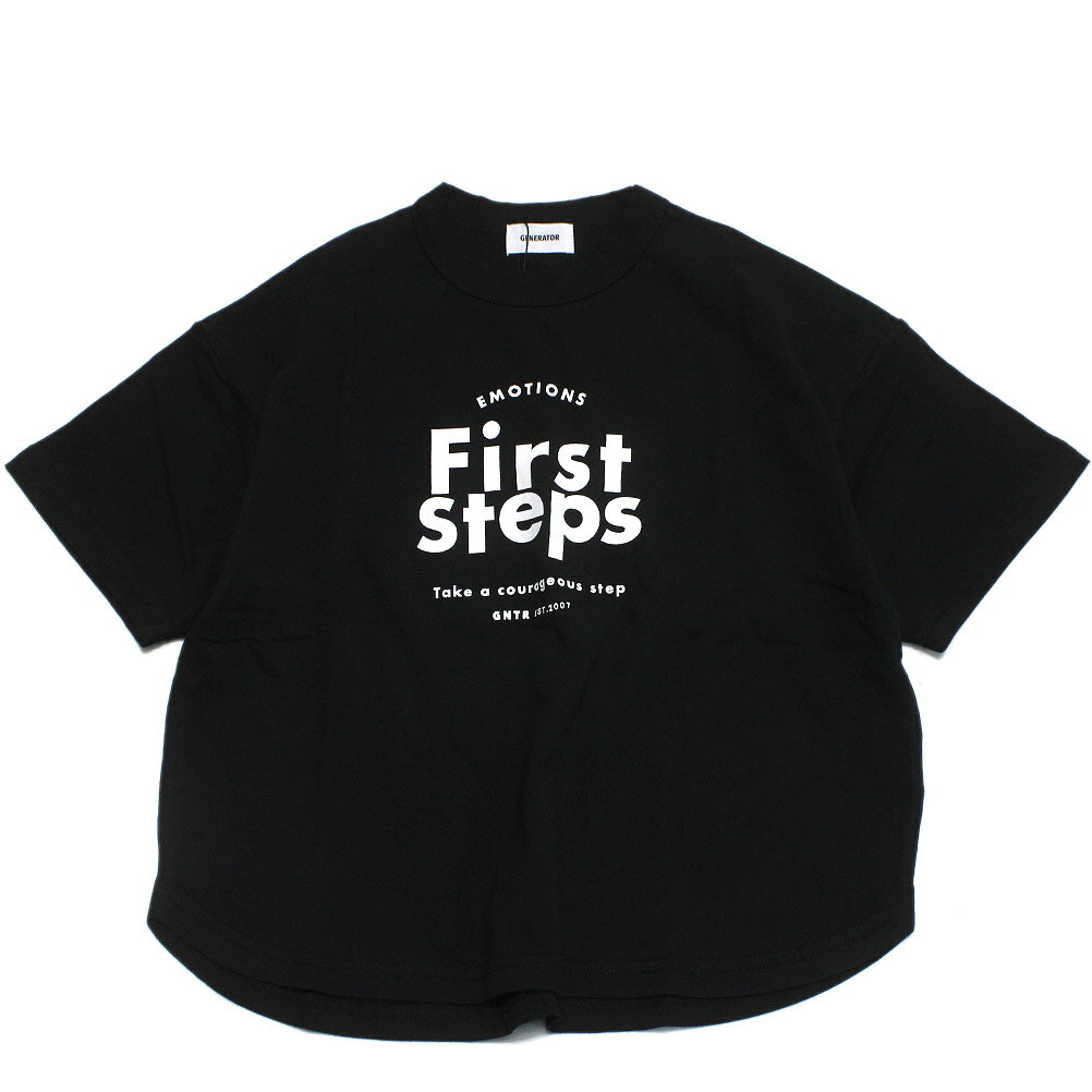 樂天商城 - 【ジェネレーター/子供服/GENERATOR/ジュニア 】 First Steps Tシャツ ブラック(BK)