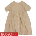 【子供服/ジュニア/アンディニー/undeny./キッズ/大人/女の子】 セール 【80%OFF】 コットンリネン3WAYワンピース モカ(MC)
