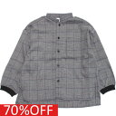【FOV/フォブ/こども服/キッズ/親子/カジュアル】 セール 【70%OFF】 チェックマオカラーシャツ チェックグレー(CY)