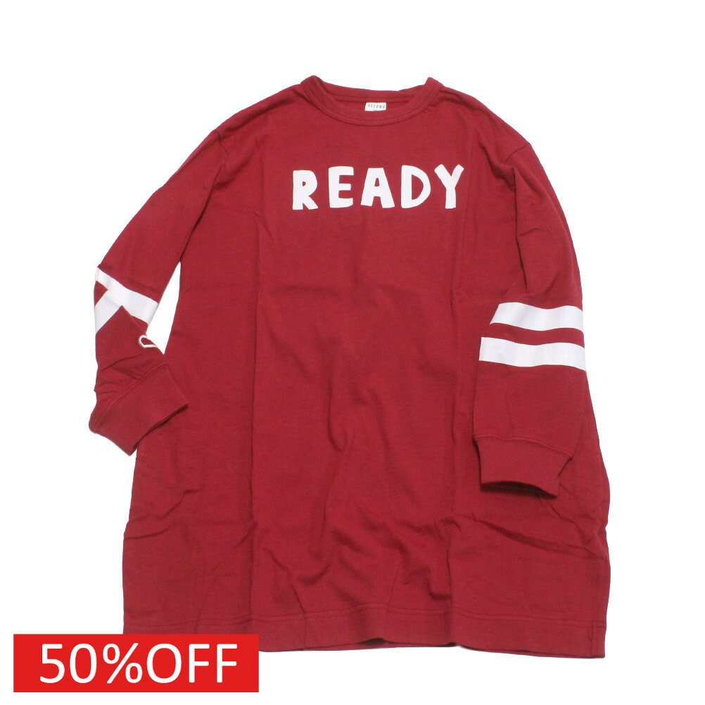 【SECONDセカンド/子供服/アウトドア/カジュアル/キッズ/ジュニア】 セール 【50%OFF】 ライン コクーンワンピース レッド(RE)