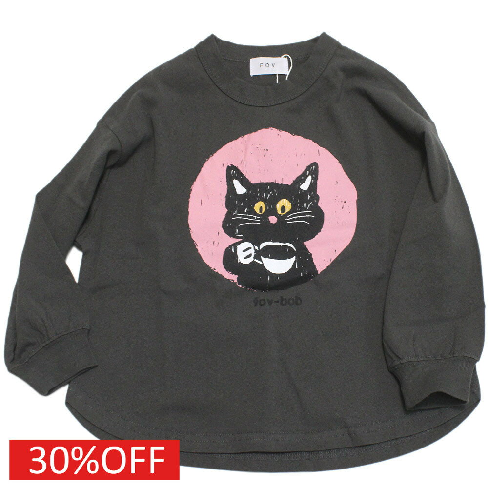 樂天商城 - 【FOV/フォブ/こども服/キッズ/親子/カジュアル】 セール 【30%OFF】 【FOVBOB】CATL/STシャツ チャコールグレー(CG)