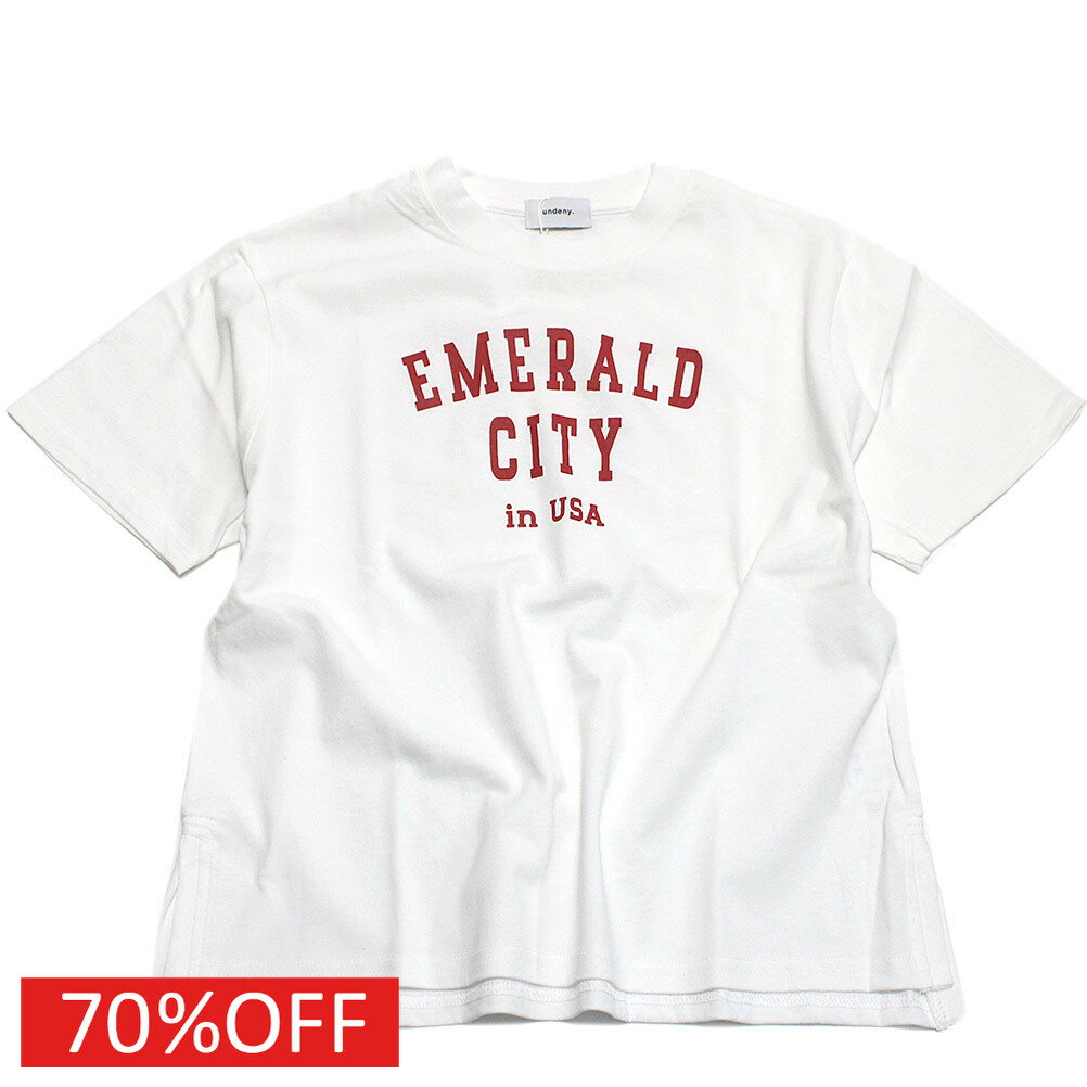 樂天商城 - 【子供服/ジュニア/アンディニー/undeny./キッズ/大人/女の子】 セール 【70%OFF】 カレッジロゴ Tシャツ ホワイト(WH)