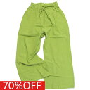 【子供服/ジュニア/アンディニー/undeny./キッズ/大人/女の子】 セール 【70%OFF】 ワイドパンツ イエローグリーン(YG)