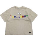 【F.O.KIDS/エフオー/アメカジ/エフオーキッズ/子供服】 あす楽 トムとジェリーコラボ ブロックロゴTシャツ ベージュ(BE)