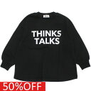 【ジェネレーター/子供服/GENERATOR/ジュニア 】 セール 【20 OFF】 あす楽 THINKS TALKS L/S Tシャツ ブラック(BK)