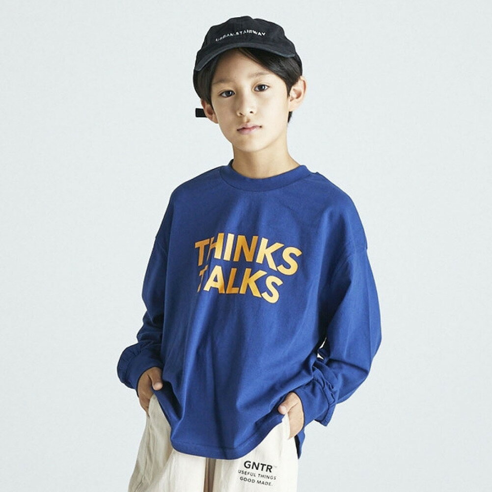 【ジェネレーター/子供服/GENERATOR/ジュニア 】 セール 【60%OFF】 THINKS TALKS L/S Tシャツ ブルー(BL)