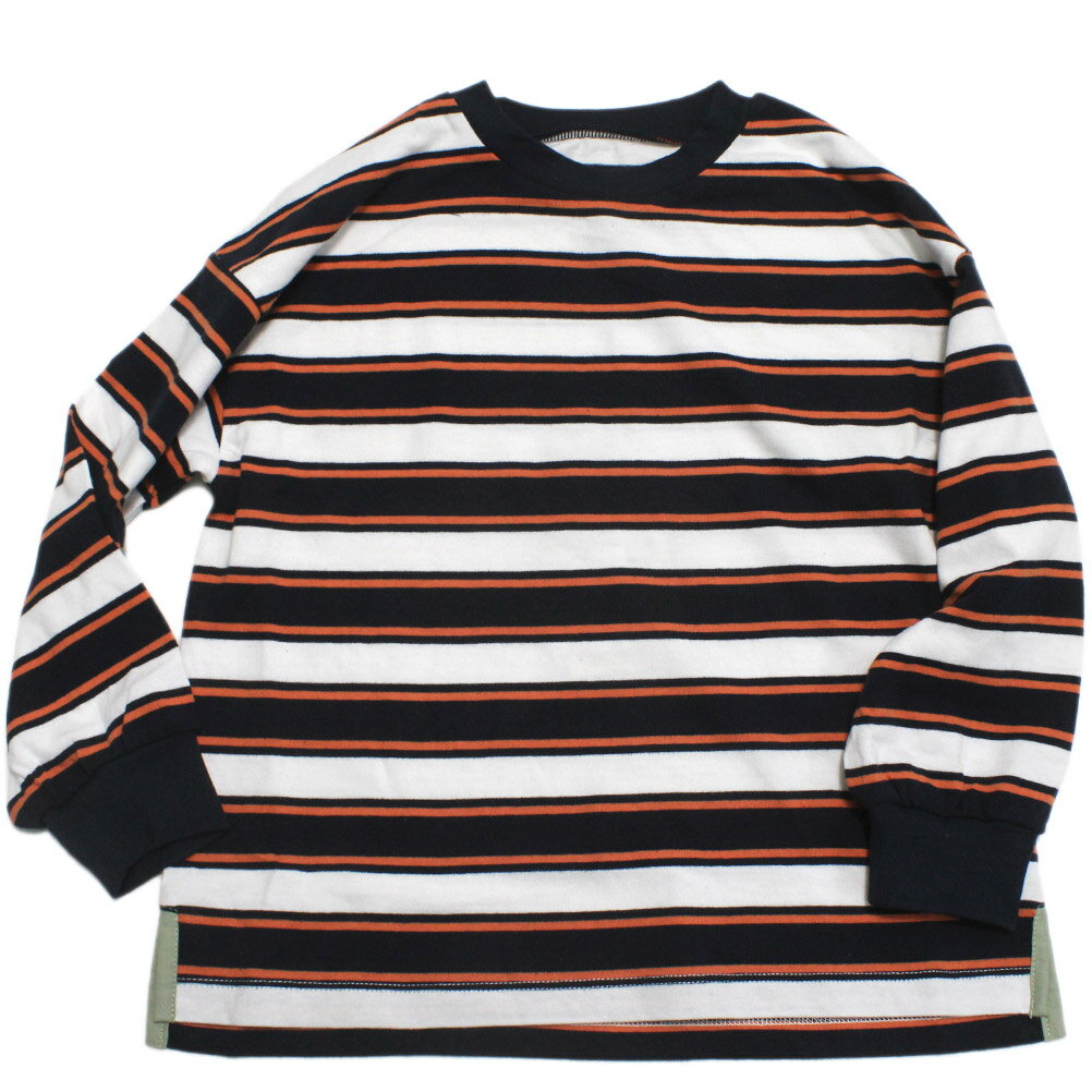 Rakuten - 【ocean＆ground/オーシャンアンドグラウンド/子供服/ベビー/キッズ/ジュニア】 マルチボーダーラガーロンT ネイビー(NV)