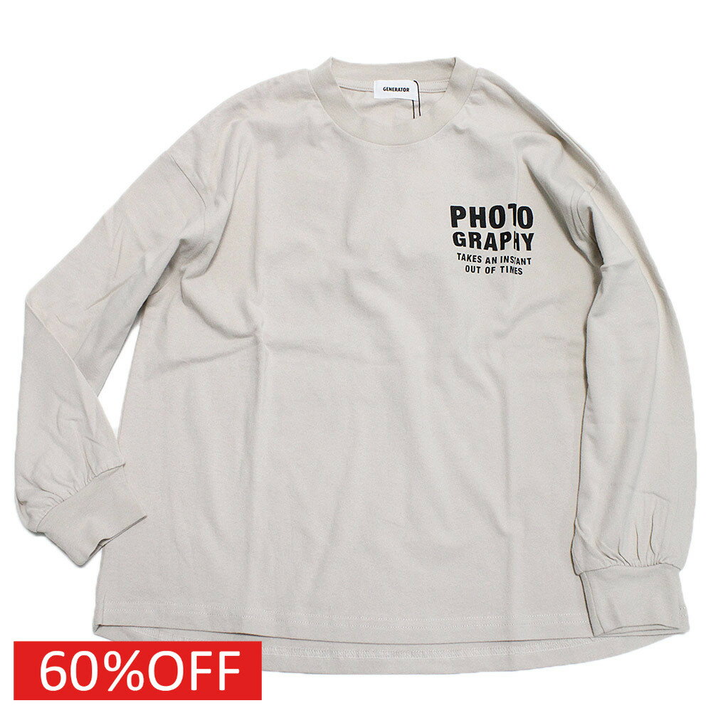 【ジェネレーター/子供服/GENERATOR/ジュニア 】 セール 【70%OFF】 PHOTO GRAPHY L/S Tシャツ サンド(SD)