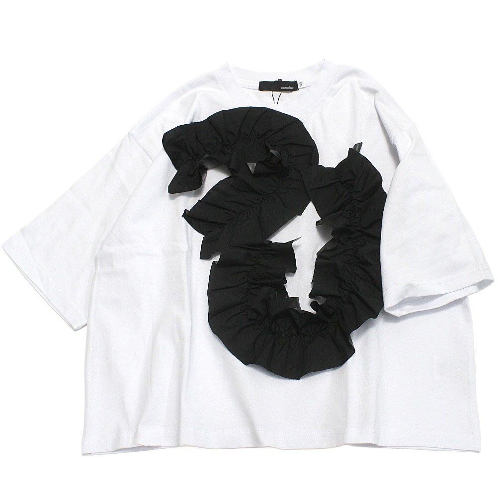 T-Shirts （Half Sleeves） - 【nunuforme/ヌヌフォルム/レディース/キッズ/子ども服】 ビックフリルT ホワイト