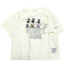  あす楽 PEANUTSコラボ ガーメントダイTシャツ キナリ(KN)