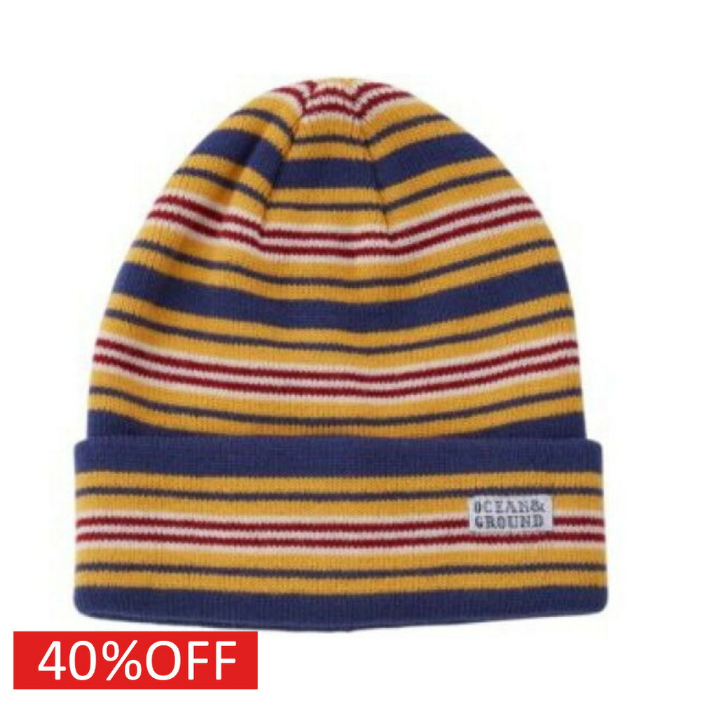 【ocean＆ground/オーシャンアンドグラウンド/子供服/ベビー/キッズ/ジュニア】 セール 【40%OFF】 ボーダーニットCAP ネイビー(NV)