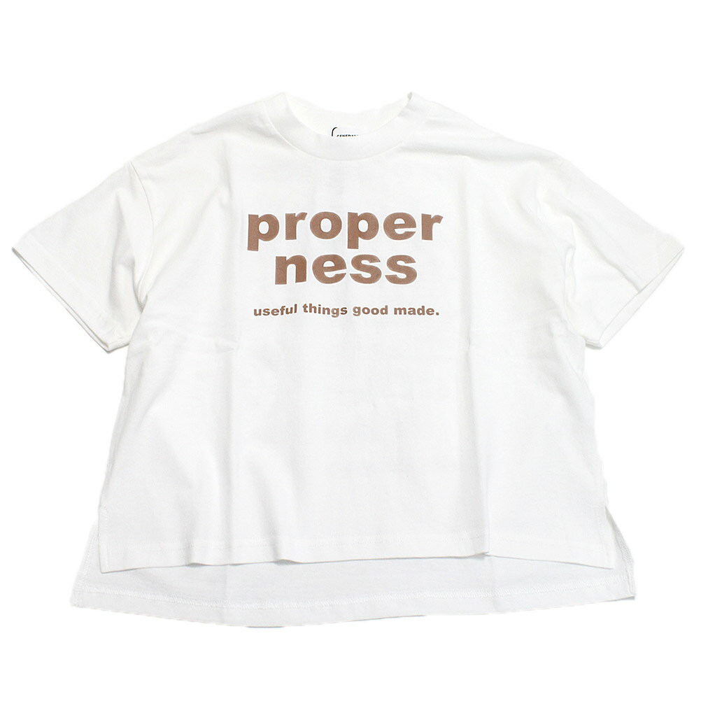  あす楽 properness ビッグTシャツ ホワイト(WH)