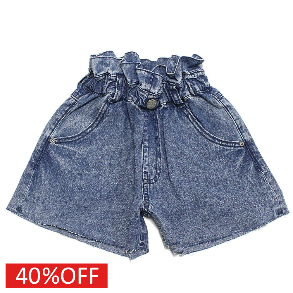 【ocean＆ground/オーシャンアンドグラウンド/子供服/ベビー/キッズ/ジュニア】 セール 【40%OFF】 デニムフレアショートパンツ ケミカルウォッシュ(CW)