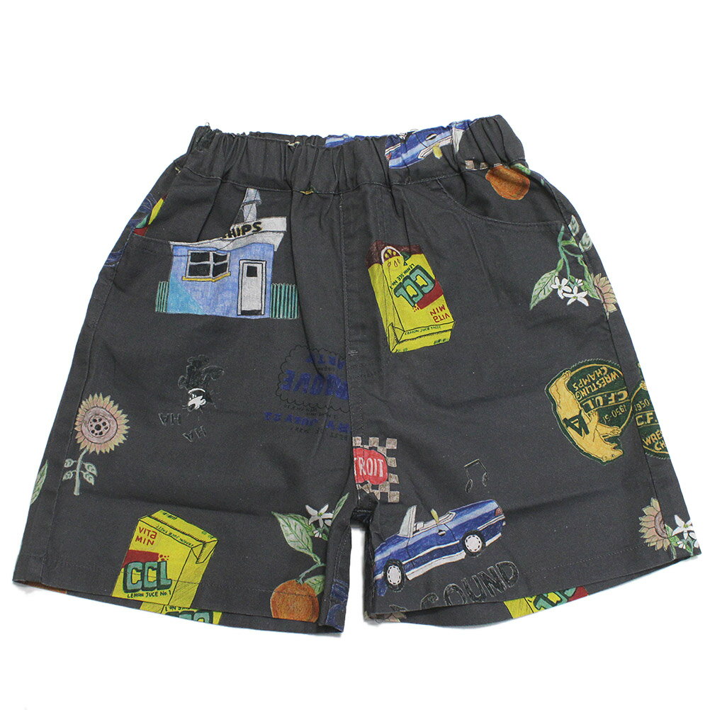 樂天商城 - 【ocean＆ground/オーシャンアンドグラウンド/子供服/ベビー/キッズ/ジュニア】 ペイントアートショーツ チャコール(CH)
