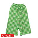 【ニードルワークス/ジュニア服/NEEDLEWORKS】 セール 【50%OFF】 チェックパンツ ライム
