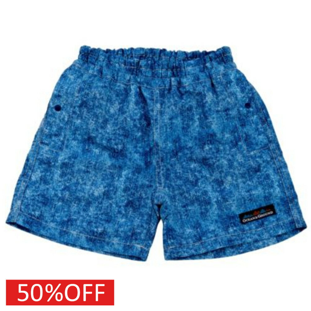 樂天商城 - 【ocean＆ground/オーシャンアンドグラウンド/子供服/ベビー/キッズ/ジュニア】 セール 【50%OFF】 ウミヤマフェイクデニムショーツ ネイビー(NV)