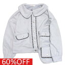【アルジー/algy/ジュニア/女の子/JS/ガールズ】 セール 【60%OFF】 ポシェット付きツイードパイピングジャケット サックス(SS)