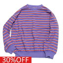 【ocean&ground/オーシャンアンドグラウンド/子供服/ベビー/キッズ/ジュニア】 セール 【30%OFF】 マルチボーダーBIGスウェット パープル(...