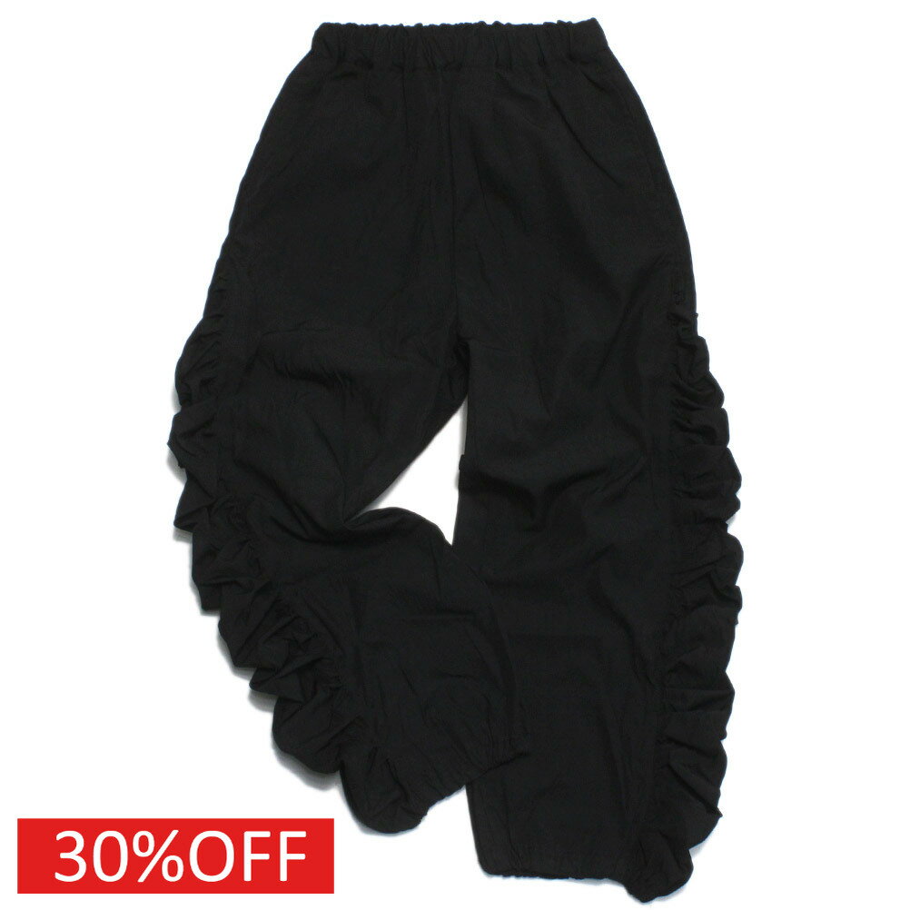 樂天商城 - 【ocean＆ground/オーシャンアンドグラウンド/子供服/ベビー/キッズ/ジュニア】 セール 【30%OFF】 TNサイドギャザーパンツ ブラック(BK)