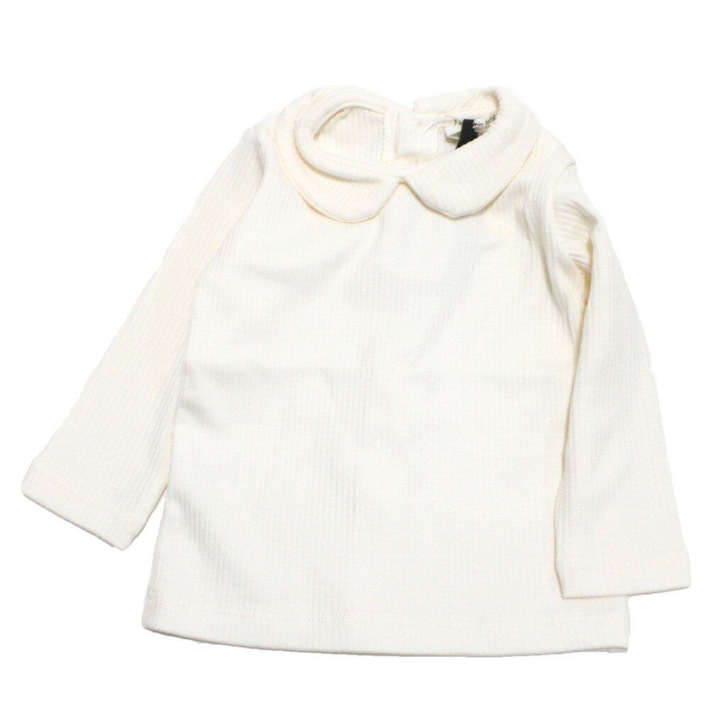 【1＋in the family ワンモアインザファミリー ベビー服】 COLETTE(リブ襟付きトップス) エクリュ(101)