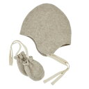 【1+in the family ワンモアインザファミリー ベビー服】 TANIT(キャップ/手袋セット) ベージュ(104)