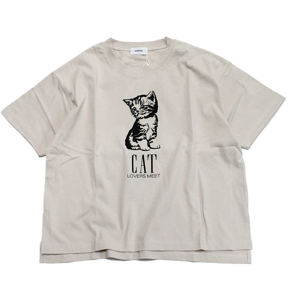 樂天商城 - 【子供服/ジュニア/アンディニー/undeny./キッズ/大人/女の子】 CAT Tシャツ サンド(SD)