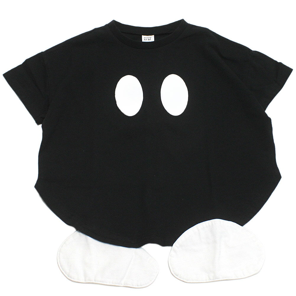Rakuten - 【ニコフラート/子供服/nicohrat/キッズ服】 ボンバーなりきり Tシャツ ブラック(BK)