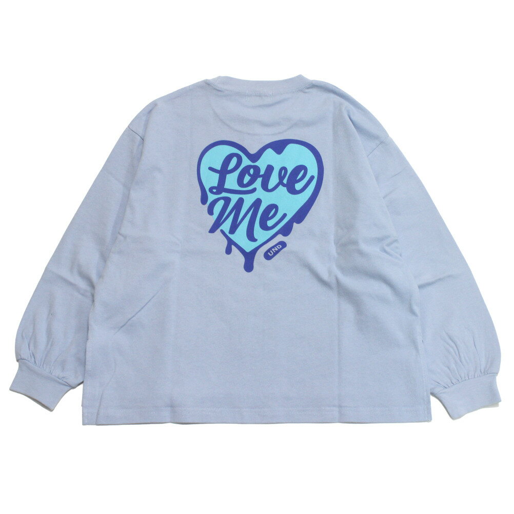 “アンディニー”のLove me L/S Tシャツ・バックに大きくハートのグラフィックをプリント・遠目でも映えるデザインが魅力・ボディは1枚でもサマになるこだわりシルエット・どんなボトムスにも合う万能アイテム・肌当たりの良い綿の20/-OE天竺を使用していますMODELWH / 118cm / 20kg / M(110-120)サイズ着用【ご注意】素材の特性上、小さな糸の飛び込みやスレなどが見られる場合があります。着用には問題ございませんので、商品の味としてご理解くださいます様、お願い申し上げます。本体　綿100%リブ部分　綿95%　ポリウレタン5%ホワイト(WH)メーカー希望小売価格はメーカーカタログに基づいて掲載しています関連キーワード:子供服 キッズ トドラー ジュニア Jr 女子 女児 女の子 ガールズ きょうだい 姉妹 大人 レディース リンクコーデ お揃い サックス(SA) L(130-140)cm XL(150-160)cm F(160-170)cm udy706402トップ&nbsp;>&nbsp;ブランド一覧&nbsp;>&nbsp;ア&nbsp;>&nbsp;アンディニー(undeny.)トップ&nbsp;>&nbsp;アイテム一覧&nbsp;>&nbsp;トップス&nbsp;>&nbsp;長袖Tシャツ(七分袖)トップ&nbsp;>&nbsp;ガールズ&nbsp;>&nbsp;トップス&nbsp;>&nbsp;長袖Tシャツ(七分袖)サイズ(cm)着丈 身幅 肩幅 袖丈M 48.5444135.5L 54.5484543.5XL 63535051.5F 71585554.5採寸結果は全てセンチ表記です。商品により多少の誤差がございます。目安とお考え下さい。※BCはバックセンター（首から裾までの後中心）です。※SNPはサイドネックポイント（肩から裾までの直線で計測した長さ）です。生地の透け感なしあり生地の厚み薄手普通厚手生地の伸縮性なしややありありa138a178a293a299a367a372a