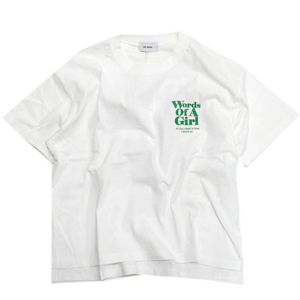 Rakuten - 【子供服/ジュニア/アンディニー/undeny./キッズ/大人/女の子】 Words of Tシャツ ホワイト(WH)