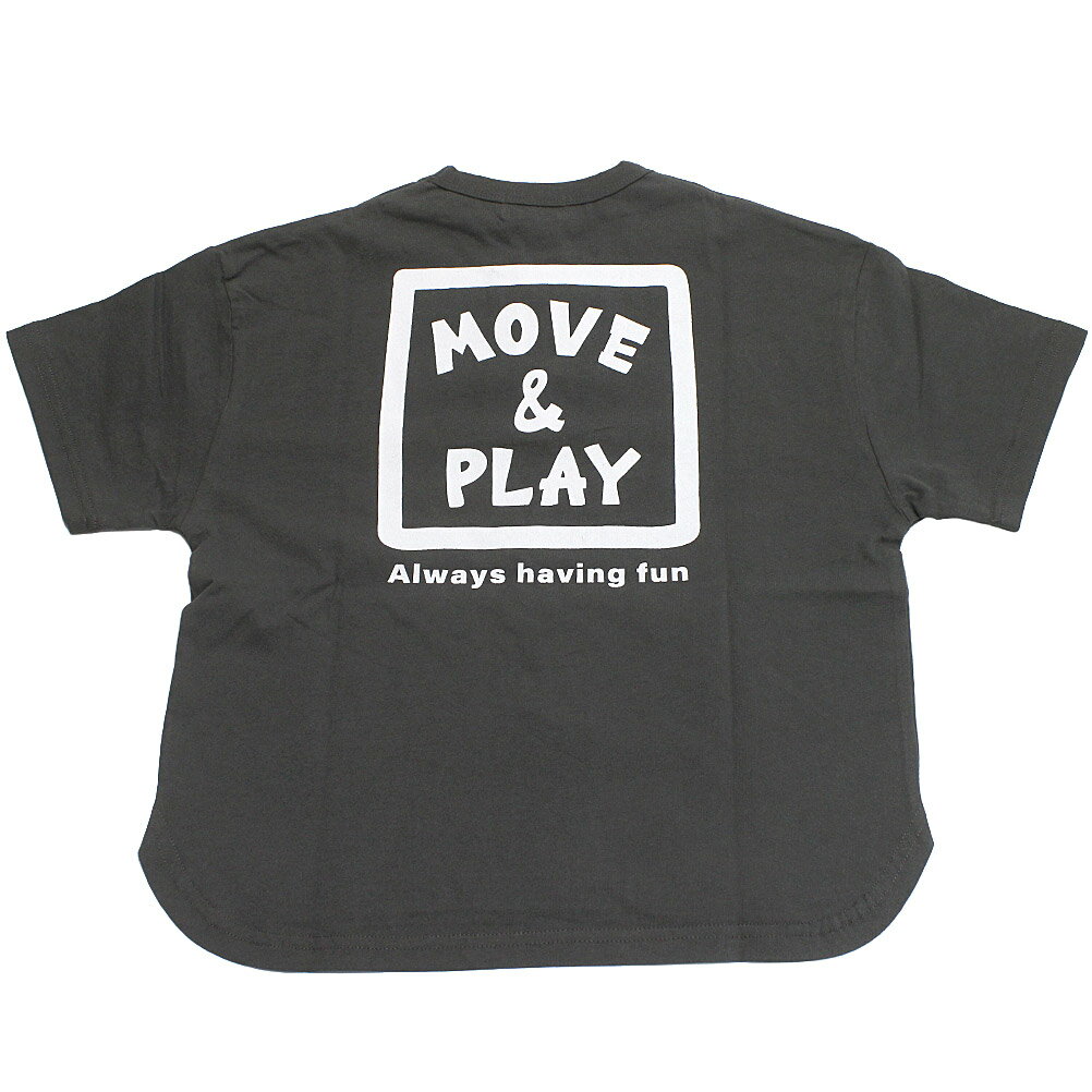 T-Shirts （Half Sleeves） - 【FOV/フォブ/こども服/キッズ/親子/カジュアル】 セール 【50%OFF】 MOVE＆PLAY 6分袖 Tシャツ チャコールグレー(CG)