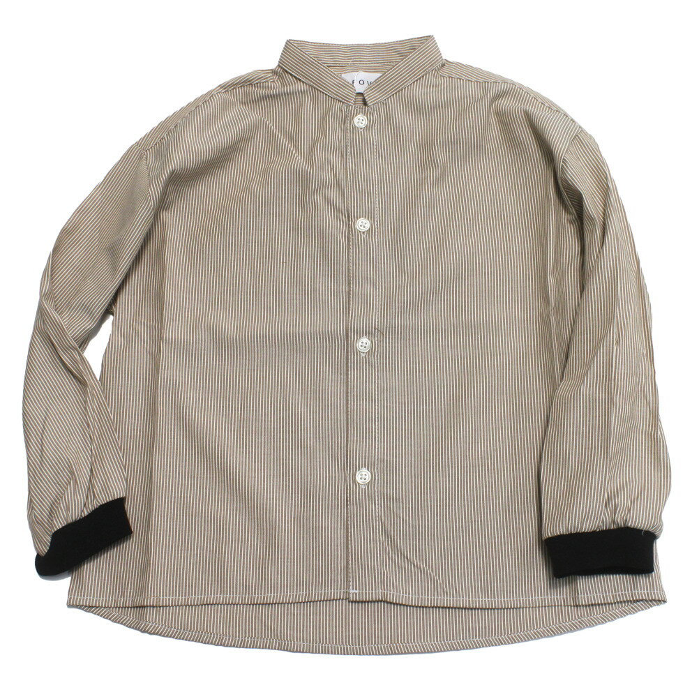 【FOV/フォブ/こども服/キッズ/親子/カジュアル】 ストライプシャツ ベージュ(BE)