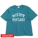 【SECONDセカンド/子供服/アウトドア/カジュアル/キッズ/ジュニア】 セール 【50%OFF】 WESTバック切替Tシャツ グリーン(GN)(4)
