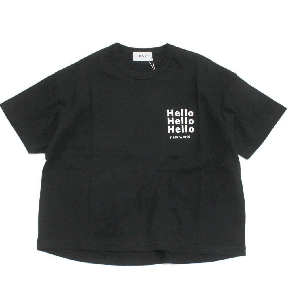 樂天商城 - 【FOV/フォブ/こども服/キッズ/親子/カジュアル】 Hello Tシャツ ブラック(BK)