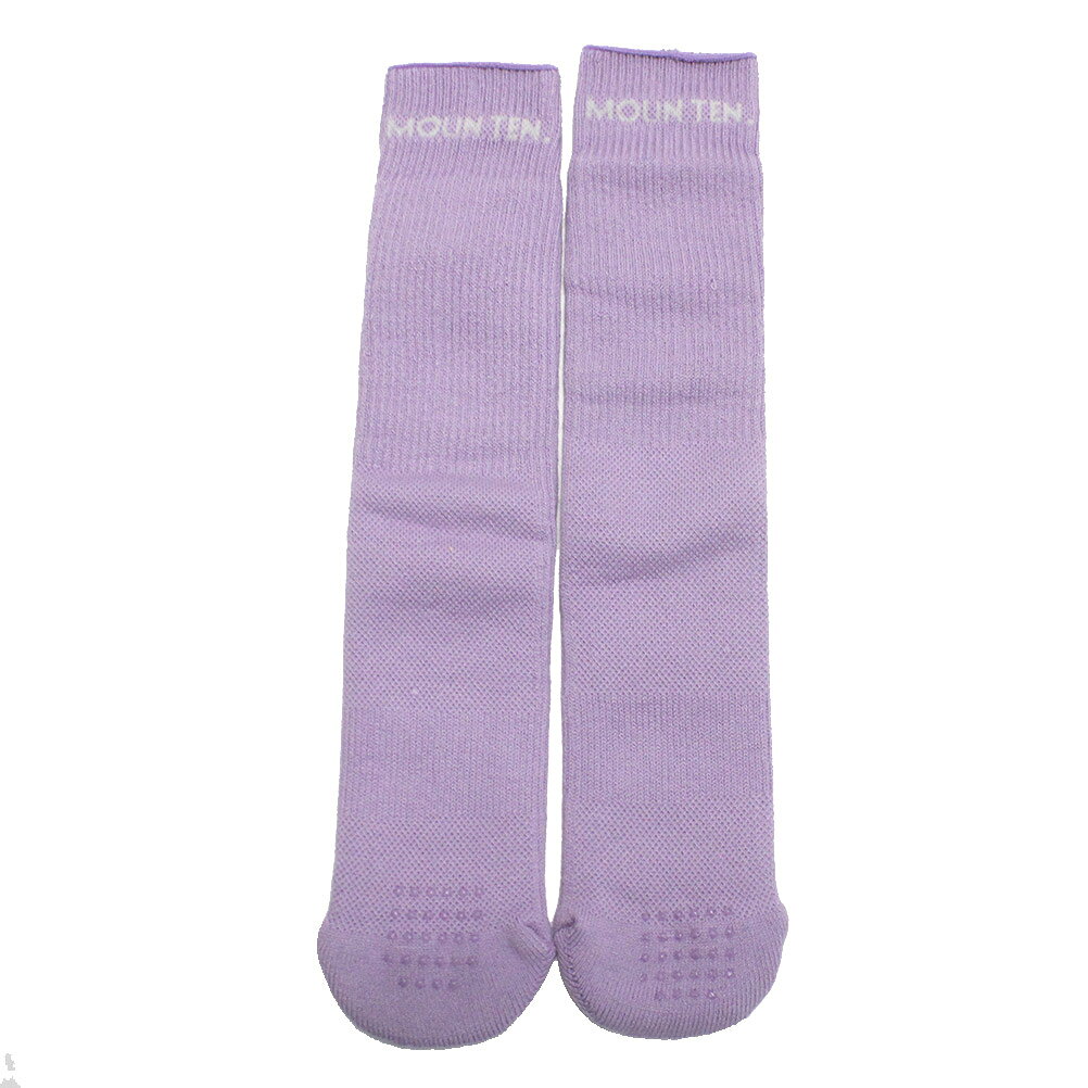 子供服ミリバールの【MOUN TEN./MOUNTEN/マウンテン/子供服/ジュニア】 MOUN TEN. logo tube ハイソックス(organic cotton) ライラック｜アングル3