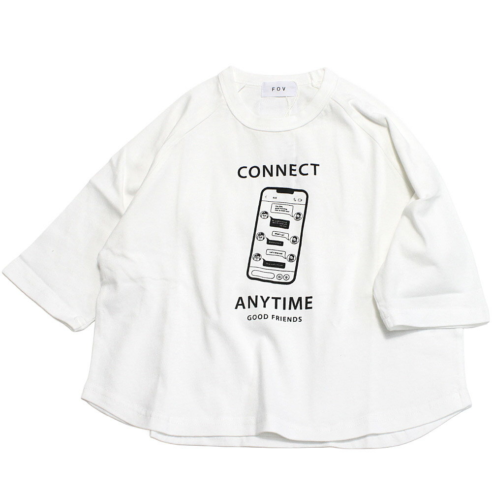 T-Shirts （Half Sleeves） - 【FOV/フォブ/こども服/キッズ/親子/カジュアル】 　 ホワイト(WH)