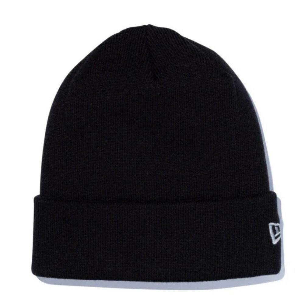 Cap, Hat - 【New Era メンズ キャップ 帽子 ニューエラ】 BASIC CUFF KNIT CAP ブラック×シルバー