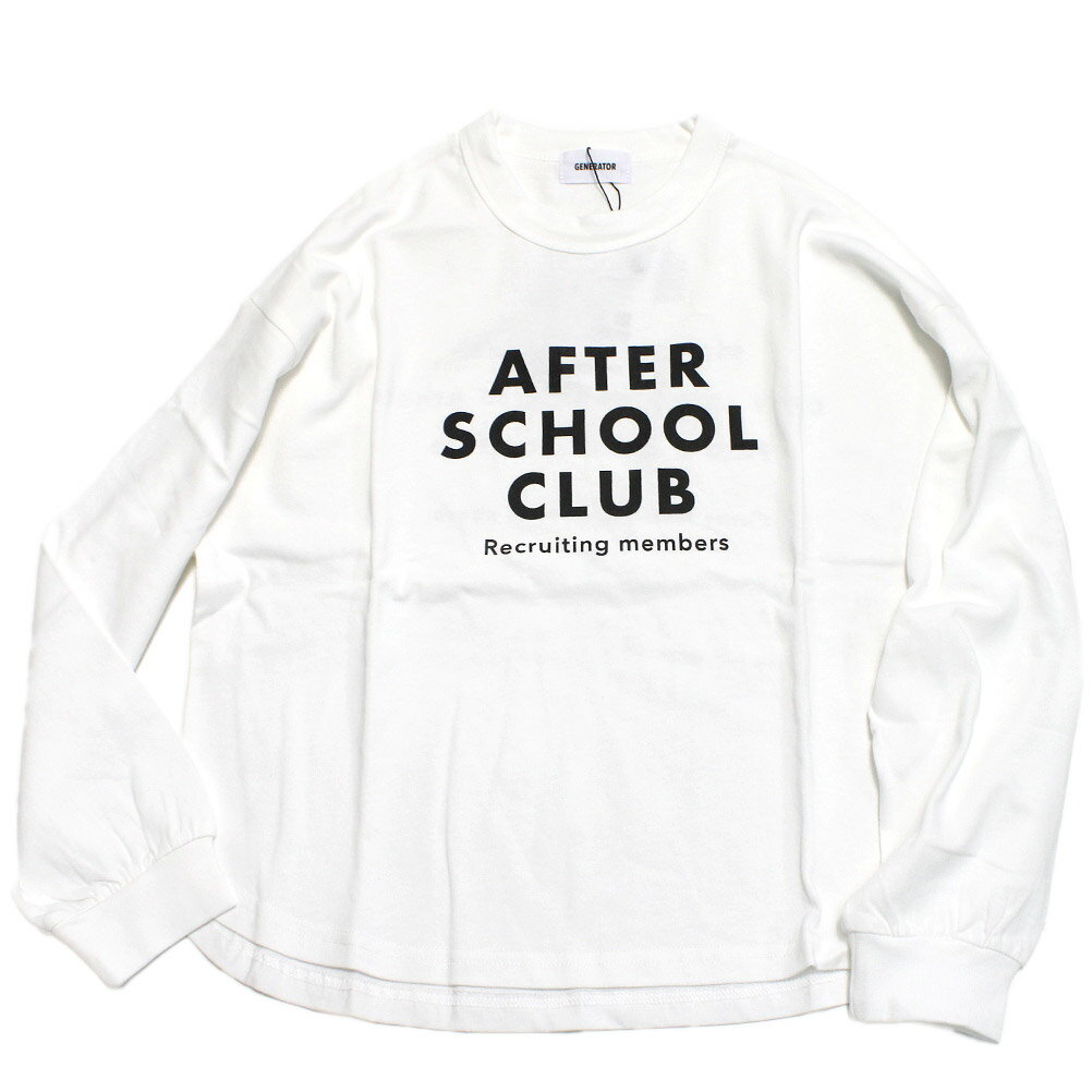 【ジェネレーター/子供服/GENERATOR/ジュニア 】 AFTER L/S シャツ ホワイト(WH)