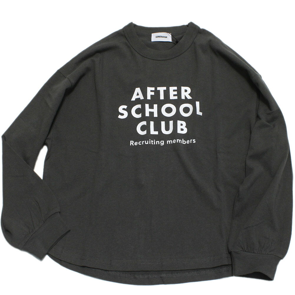 【ジェネレーター/子供服/GENERATOR/ジュニア 】 AFTER L/S シャツ チャコールグレー(CG)